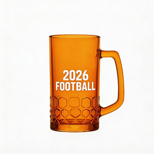 Verres à bière classiques personnalisés en gros, 17/40 oz, épais, robustes, incassables, pour boissons gazeuses et bière, pour le football - Product Image 5