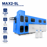 Mesin Botol Plastik Otomatis Penuh 5L 2 Cavity 2200Bph Elektrik Blow Molding Preform Air Minyak Minuman Turnkey Plant Ce