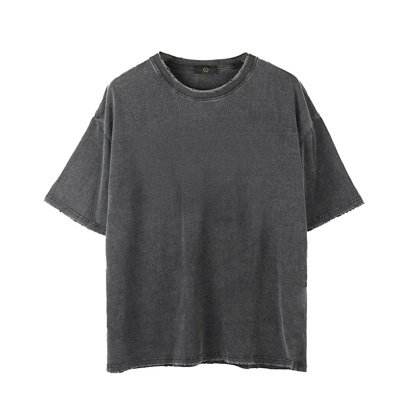 Wholesale west coast style tshirt streetwear hip hop style washed t-shirts custom oversized vintage t shirts