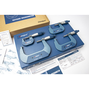 Dasqua 0-100mm 4pcs Outside <b>Micrometer</b> Set 0-25mm 25-50mm 50-75mm 75-100mm Mechanical External <b>Micrometer</b> Set 4111-8240 Outside - Product Image 3