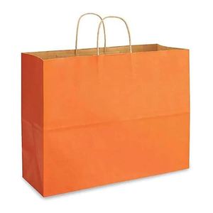 Nouveaux sacs shopping en papier kraft colorés, résistants, recyclables, de taille moyenne, pour marchandises, sacs cadeaux de Noël, sacs à emporter pour café - Product Image 1