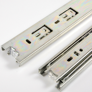 Ağır üç raylı paslanmaz çelik Tatami klavye braketi genişletilmiş kilitleme çekmece kayar ray rulman yemek - Product Image 5