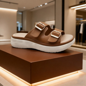 Estate donna confortevole <span class=keywords><strong>spiaggia</strong></span> scivolo rafia plateau sandali con cinturino a punta di chiusura all'ingrosso appartamenti per le signore - Product Image 1