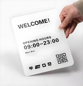 定制商店标牌 亚克力广告牌 广告牌 营业时间 影楼 美容院 展示架 亚克力门牌 - Product Image 2