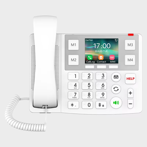Téléphone IP <span class=keywords><strong>VOIP</strong></span> Téléphone intelligent Réseau Wi-Fi 2.4GHz/5GHz Téléphone SIP Bureau <span class=keywords><strong>mobile</strong></span> Hôtel Hôpital Aîné - Product Image 1