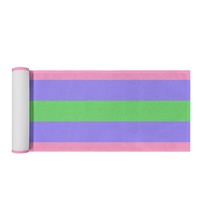 Chemin de table personnalisé imprimé série Gay Rainbow Trigender, idéal pour les rassemblements familiaux et les fêtes événementielles