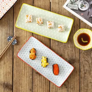 Vajilla de Cerámica de Estilo Nórdico Creativo, Plato Rectangular para <span class=keywords><strong>Sushi</strong></span>, Frutas, Aperitivos, Plato Plano para Platos Principales - Product Image 4