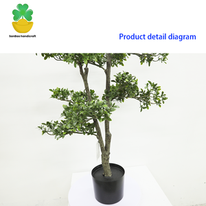 Albero Bonsai Artificiale Podocarpus 150cm, Albero <span class=keywords><strong>Zen</strong></span> Finto a 5 Strati con Potatura a Nuvola e Tronco Naturale per Decorazione Interna - Product Image 2