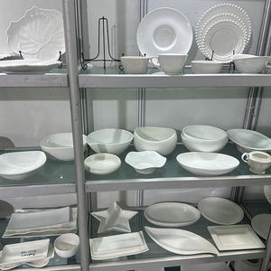 Nordic Style White Porcelain <strong>Dinnerware</strong> Ceramic Dishes Dinner Tableware Bowl Plate for Home Hotel <strong>Restaurant</strong> Wedding - Product Image 5