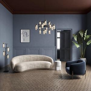 Italienisches Gebogenes Sofa Luxuriöses High-End-Design Maßgefertigte Wohnzimmermöbel Stoffsofa - Product Image 5