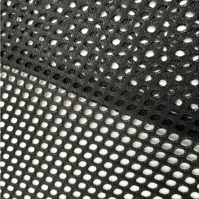Трикотажная ткань с большими и маленькими отверстиями дышащая тюлея 100 полиэфирная сетчатая ткань для домашнего текстиля