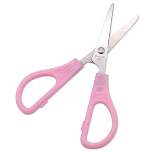 Tijeras de acero inoxidable, punta recta rosa, cortadores de papel para estudiantes y oficinas, uso doméstico - Product Image 2