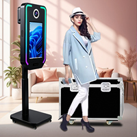 Cabina de Fotos Eléctrica con Motor Integrado para DSLR, Pantalla Táctil, Cámara, Cabina de Fotos Interactiva, Máquina de Selfies