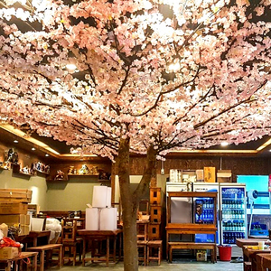 YRUHS4 Árbol de <span class=keywords><strong>Cerezo</strong></span> Artificial Grande Rosa y Blanco, <span class=keywords><strong>Sakura</strong></span> Falso de 2.4-3m de Altura para Decoración de Restaurantes, Hoteles y Bodas - Product Image 1