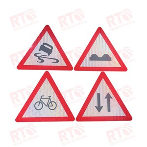 علامة تحذير عاكسة لسلامة المرور من الألومنيوم مقاوم للماء مع انعكاس عالي حسب الطلب - Product Image 2