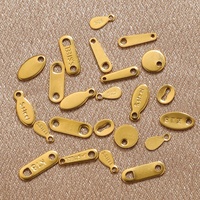 Étiquettes de chaîne en acier inoxydable plaqué or, breloques personnalisées pour la fabrication de bijoux, accessoires de bricolage