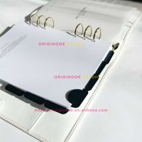 Marque-page coulissant personnalisé en plastique noir, marque-page découpé sur mesure, accessoires pour classeur A5 A6, support pour notes autocollantes, clip de planification, languette de fixation