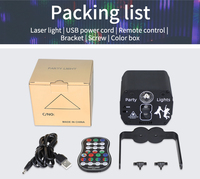 Mini projecteur laser LED RGB pour discothèque, 48 motifs, télécommande/activation sonore, fonctionnement automatique, projecteur de faisceau, lumières de festival