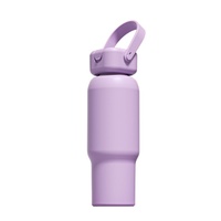 Mug isotherme unique de 32 oz en forme de taille, plusieurs couleurs unies douces, couvercle anti-fuite à ouverture rapide pour les voyages en voiture