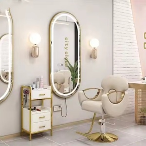 Ensemble de mobilier de salon en acier inoxydable, équipement de salon, chaises et meubles de salon de coiffure - Product Image 6