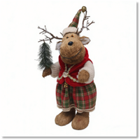 Décoration d'intérieur moderne écologique 18*11*28cm, ours en peluche mignon, cadeau de Noël