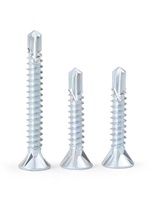 Blue White Zinc Coated Anti-slip CSK Head Self Drilling Screws