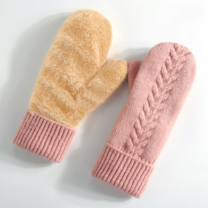 2025 Christmas Red <strong>Ladies</strong> <strong>Gift</strong> Knitted Gloves Winter Embroidered <strong>Xmas</strong> Women Cute Double-Layer Warm Gloves - Product Image 3