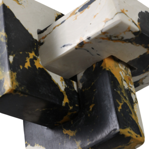 Scultura geometrica in marmo, statuetta moderna e elegante per soggiorno, ufficio, decorazione per scaffali - Product Image 6