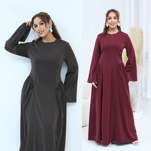Robe Abaya Modeste à Manches Longues en Tissu Nida 6 Couleurs, Fournisseur d'Usine Yibaoli, Robe Islamique LR1155 - Product Image 1