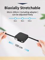 Câble de charge et de données rétractable 4-en-1 USB Type-C PD 60W avec support de téléphone, personnalisable avec logo, certifié CE RoHS REACH, directement de l'usine