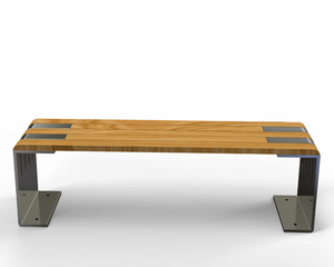 KAVASS Moderne Straßen möbel im Freien 1,5 m Merbau Hartholz Langlebig Umwelt freundlich Wasserdicht Holzbank Edelstahl rahmen - Product Image 5