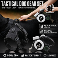 Harnais pour grand chien et laisse rétractable, ensemble robuste anti-traction, gilet tactique réfléchissant, fabrication OEM