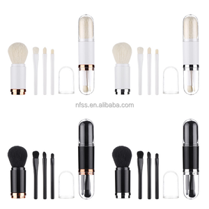 Portable <strong>Princess</strong> Facicl Eye Cosmetic Brushes Single Four in One Eyeshadow Sponges Makeup Brush Set With Tube Case Cap - Product Image 2