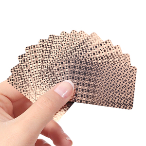 Cartas de Póker de Lujo Impermeables de PVC con Textura de Diamante Negro y Plateado, Cartas de Juego Mágicas Personalizadas con Logotipo - Product Image 3