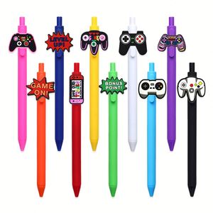 Nouveaux autocollants adhésifs souples pour console de jeu transfrontalière, stylos à bille colorés de dessin animé pour étudiants et fournitures de bureau DIY - Product Image 1