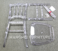 Chaises Chiavari transparentes modernes de luxe en gros - Chaises empilables en polycarbonate transparent pour événements extérieurs, écoles, mariages et banquets