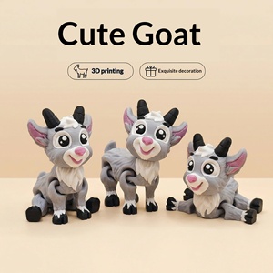 FUSEJOY Nouveauté transfrontalière : Figurine articulée de petit chèvre imprimée en 3D, décoration d'intérieur, jouet de bureau, animal simulé - Product Image 2
