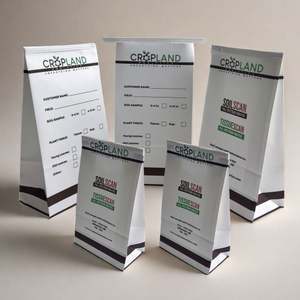 Biodegradable White Kraft <b>Paper</b> Bags for Packaging Tin Tie Bag Packing Croplan Tin Tie Kraft Soil Sample Bag Printed Custom - Product Image 1