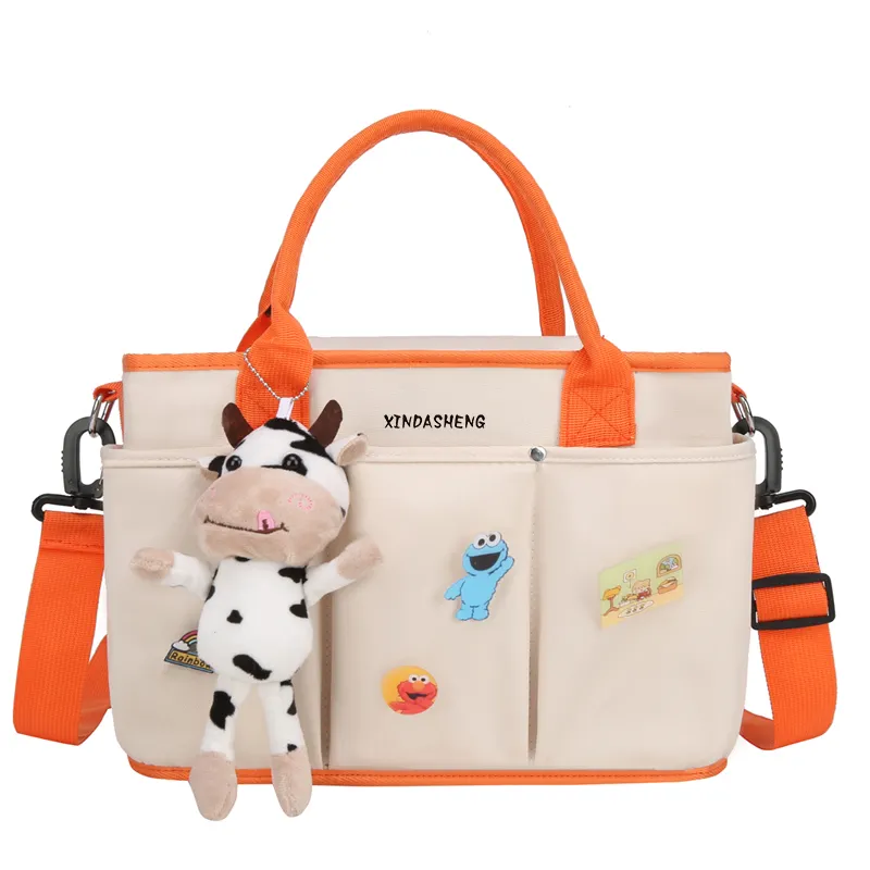 Borsa per maternità portatile personalizzata all'ingrosso per mamma all'aperto borsa per pannolini da viaggio che cambia borse per pannolini in nylon per bambini