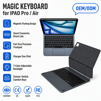 Étui Clavier Tablette en Alliage d'Aluminium Entièrement Personnalisé OEM pour iPad Pro 13 M4 M5, Moule Privé, Rétroéclairage Coloré, Série Professionnelle MK039-24