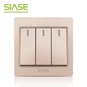 Placa de interruptor de pared en blanco de 86 mm y 1 módulo, dorada, personalizada <span class=keywords><strong>SIASE</strong></span> - Product Image 5