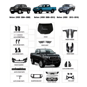New Style Off-Road Parts Front Car Bumpers ABS Grille Black Body Kits for Hilux 2005-2014 Upgrade to Recco 2020 - Product Image 3