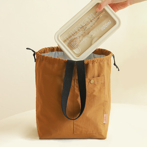 Sac à déjeuner en nylon Cotton Road, grande capacité, isotherme, portable, pour les employés de bureau et les étudiants, couleur caramel - Product Image 1