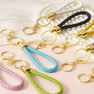 Braided PU Leather Keychain Colorful Woven <b>Key</b> <b>Ring</b> Strap Keychains <b>Ring</b> <b>Key</b> Holders for Car <b>Keys</b> - Product Image 2