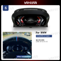 Voyeego 12.3 pouces voiture Smart LCD tableau de bord compteur de vitesse multimédia tableau de bord pour BMW X6 E71/E72 LCD Instrument