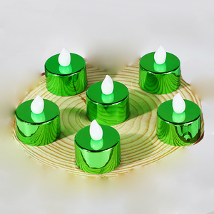 Vela <span class=keywords><strong>LED</strong></span> con Efecto de Chispas, Pequeña, Redonda, Roja, Plateada, Dorada, Funciona con Pilas, con Función Intermitente para Fiestas y Eventos - Product Image 3