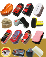 Éponges noires instantanées en plastique pour l'application de cire, polissage rapide, éponge magique pour le nettoyage des chaussures, vente en gros