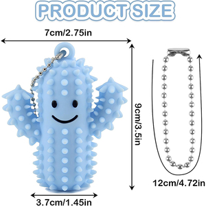 Little Ouchies Pain Fidget Cactus en silicone, outil de stimulation sensorielle pour adultes, porte-clés Grippie à picots pour l'anxiété - Product Image 2