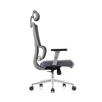 Fauteuil de bureau exécutif ergonomique moderne en tissu, pivotant, confortable, haut, en maille, de luxe, pour vente en gros