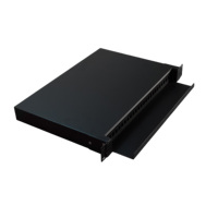 Rak Distribusi Serat Optik Logam 24 Port LC SC FC untuk Rak 19 Inci, Panel Patch Drawer ODF